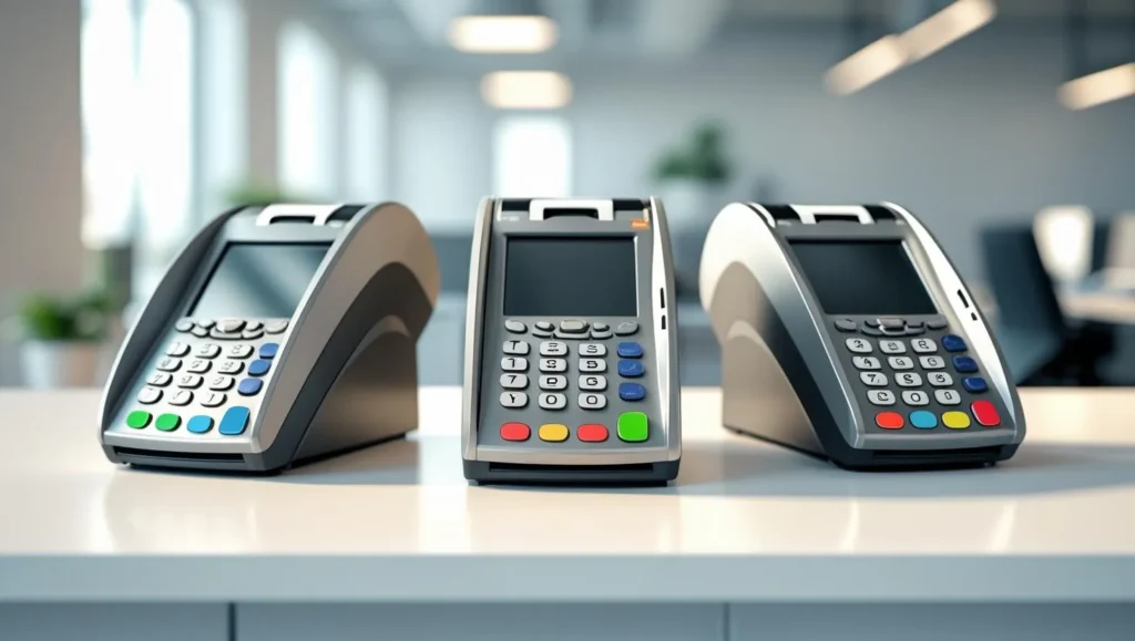 three credite card machine in the pic (1)_11zon ثبتنام کارتخوان بانک آینده