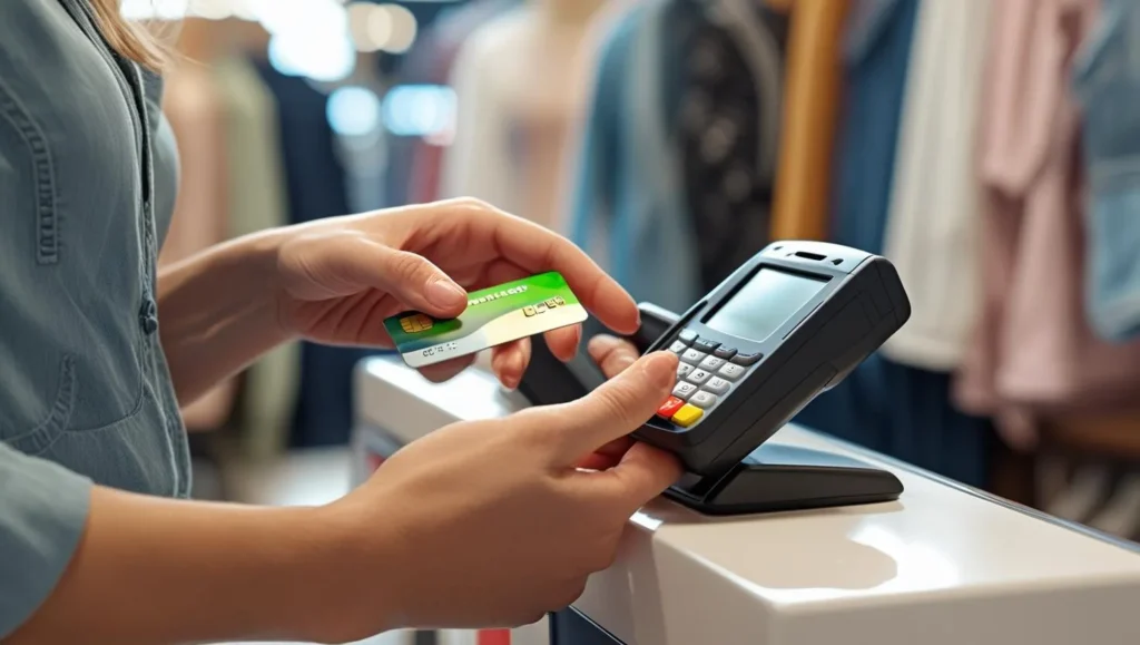 put credite card in market or store or clothes store_11zon انواع کارتخوانهای مورد تأیید بانک رسالت